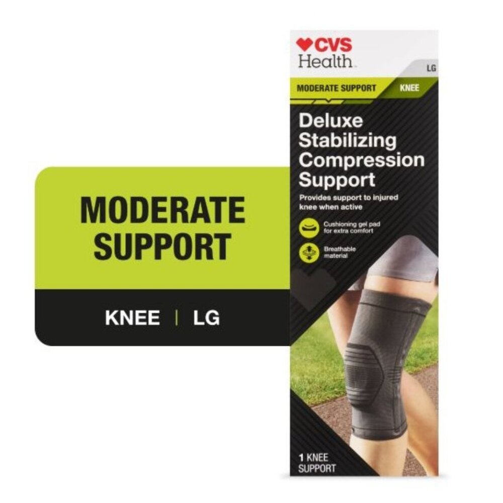 CVS Health Deluxe Stabilizing Compression Knee Support Large